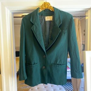 Vintage wool teal blazer